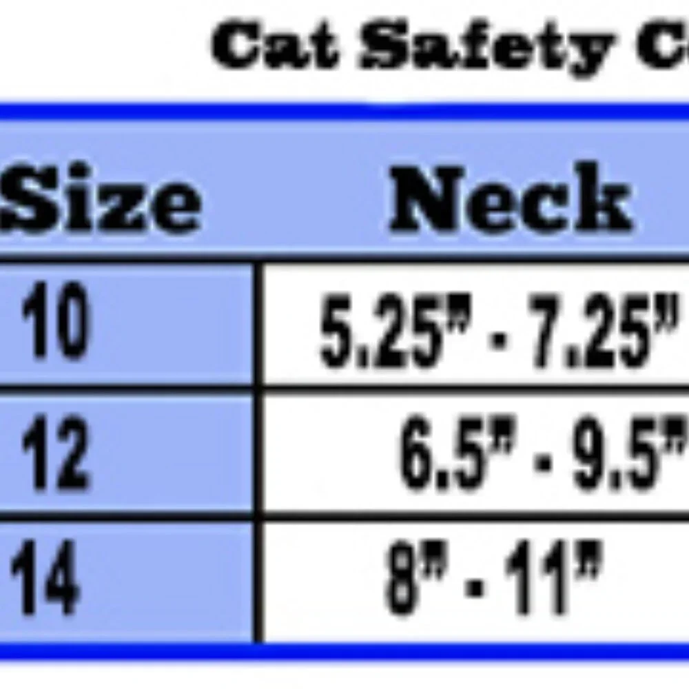 Crystal Cat Safety Collar, Size 10, Fits Neck 5.25-7.25